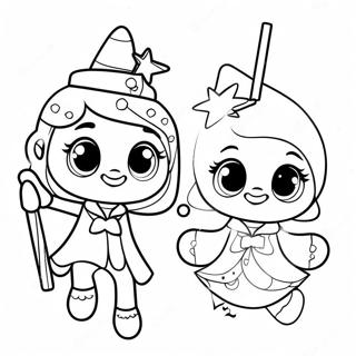 Cute Magic Mixies With Sparkling Wands Coloring Page 6765-5502