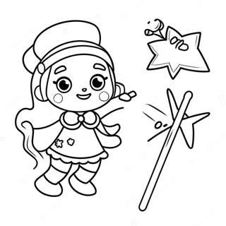 Cute Magic Mixies With Sparkling Wands Coloring Page 6765-5504