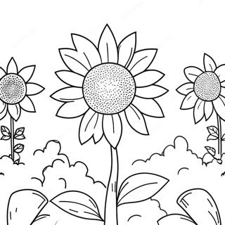 Stress Relief Sunflower For Adults Coloring Pages