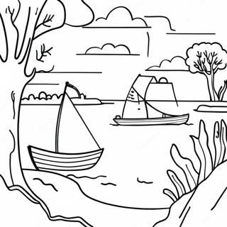 Chesapeake Bay Scenic Coloring Page 67703-55849