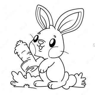 Bunny With Carrot Coloring Pages