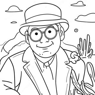 Milo Thatch Exploring Atlantis Coloring Page 67733-55886