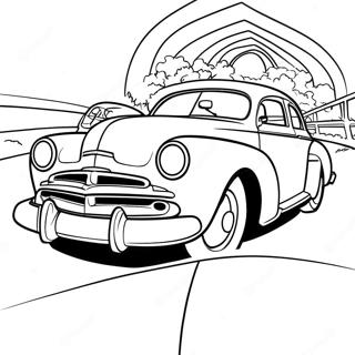 Hudson Hornet Classic Race Car Coloring Page 67742-55891