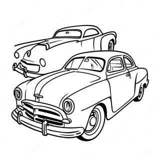 Hudson Hornet Classic Race Car Coloring Page 67742-55892