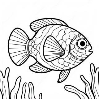 Colorful Tropical Fish Coloring Page 6775-5510