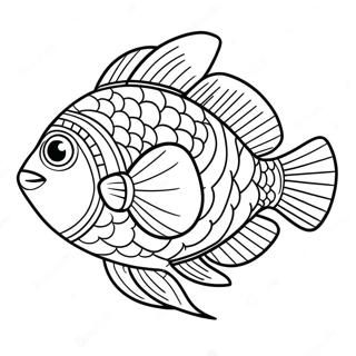 Colorful Tropical Fish Coloring Page 6775-5511