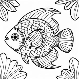 Colorful Tropical Fish Coloring Page 6775-5512