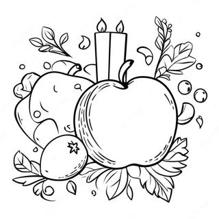 Festive Shana Tova Coloring Page 67783-55924