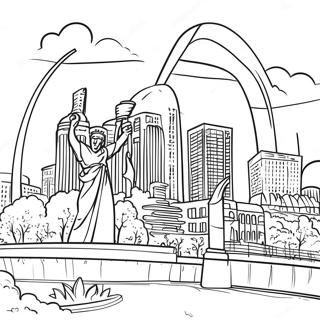 St Louis Skyline Coloring Page 67792-55906