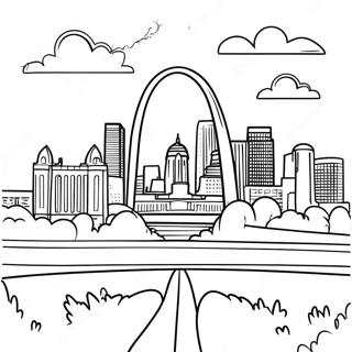 St Louis Skyline Coloring Page 67792-55907