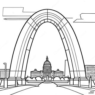 Historic St Louis Arch Coloring Page 67793-55927