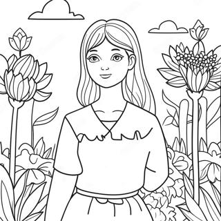 Daria Song In A Beautiful Garden Coloring Page 67813-55939