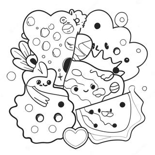 Aesthetic Stickers Coloring Pages