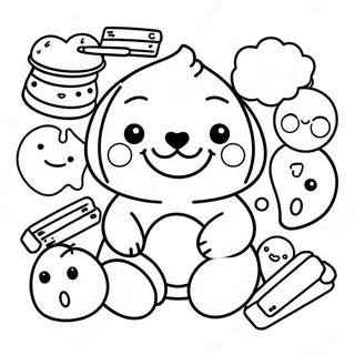 Cute Aesthetic Stickers Coloring Page 67843-55965