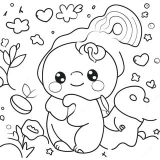 Cute Aesthetic Stickers Coloring Page 67843-55968