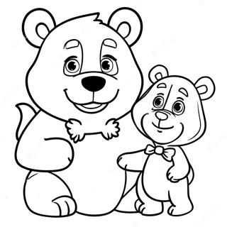 Masha And Bear Coloring Page 6784-5515