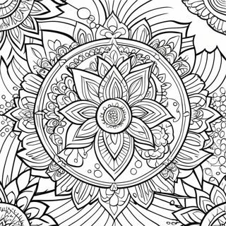 Relaxing 420 Mandala Coloring Page 67853-55973