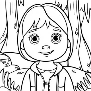 Adventurous Masha In The Forest Coloring Page 6785-5518