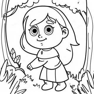 Adventurous Masha In The Forest Coloring Page 6785-5519