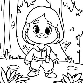 Adventurous Masha In The Forest Coloring Page 6785-5520