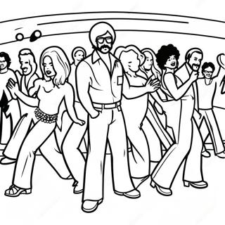 1970s Disco Dance Party Coloring Page 67863-55969