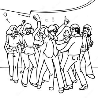 1970s Disco Dance Party Coloring Page 67863-55971