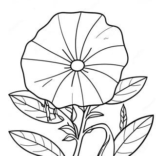 Morning Glory Flower Coloring Page 67892-56003