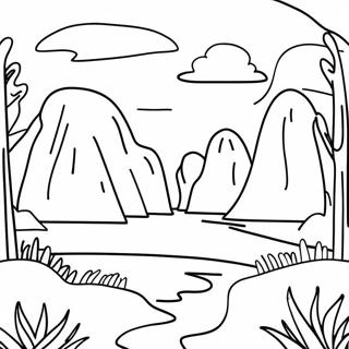 Three Sisters Nature Scene Coloring Page 67902-56010