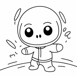 Dust Sans In Action Coloring Page 67923-56027