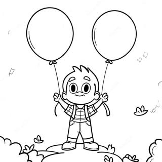 Peter With Colorful Balloons Coloring Page 67933-56030