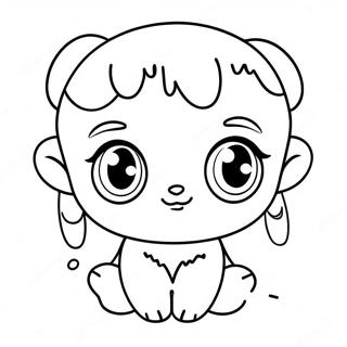 Cute Kawaii Chan With Big Eyes Coloring Page 67943-56085