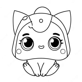 Cute Kawaii Chan With Big Eyes Coloring Page 67943-56087