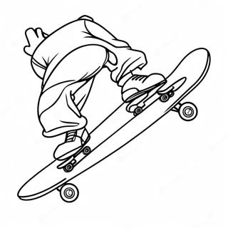 Cool Skateboard Tricks Coloring Page 6795-5525