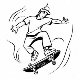 Cool Skateboard Tricks Coloring Page 6795-5528