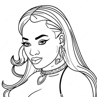 Megan Thee Stallion Coloring Page 67962-56060