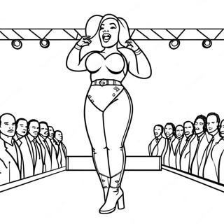 Megan Thee Stallion Performing On Stage Coloring Page 67963-56054