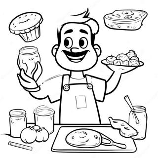 Flint Lockwood Inventing Silly Food Coloring Page 67983-56066