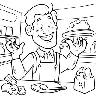 Flint Lockwood Inventing Silly Food Coloring Page 67983-56067