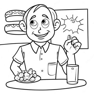 Flint Lockwood Inventing Silly Food Coloring Page 67983-56068