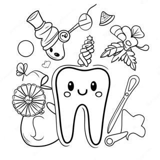 Christmas Dental Coloring Page 68002-56075