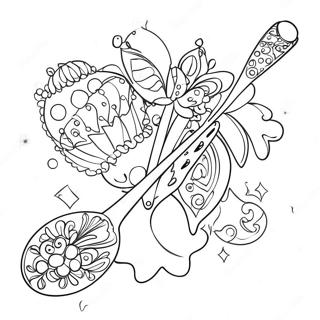 Festive Toothbrush With Ornaments Coloring Page 68003-56082