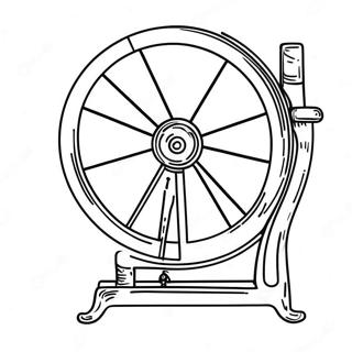 Colorful Spinning Wheel Coloring Page 68023-56141