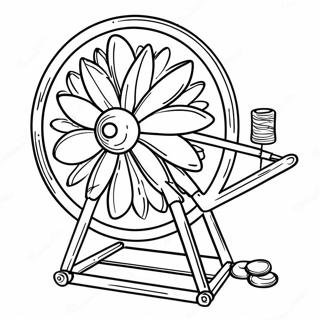 Colorful Spinning Wheel Coloring Page 68023-56142