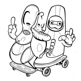 Sk8 The Infinity Characters Coloring Page 68033-56111