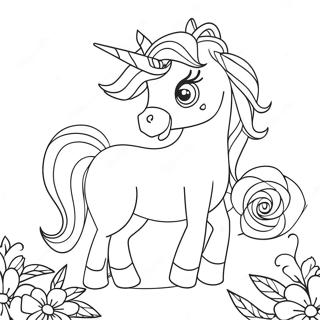 Unicorn Princess Coloring Page 6804-5530