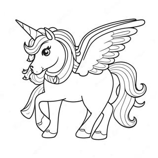 Unicorn Princess Coloring Page 6804-5531