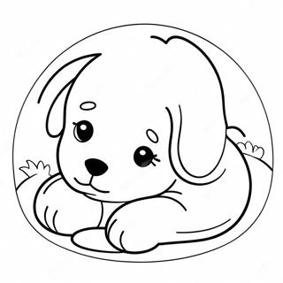 Sleeping Puppy Coloring Page 68052-56118