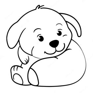 Sleeping Puppy Coloring Page 68052-56119