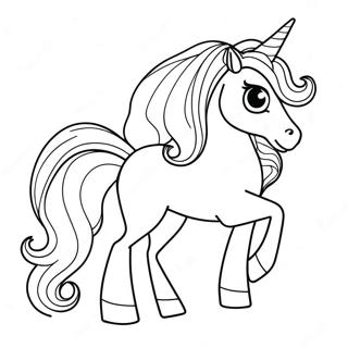 Sparkling Unicorn Princess Coloring Page 6805-5535