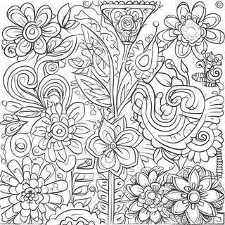 Simple Mexican Folk Art Patterns Coloring Page 68092-56148